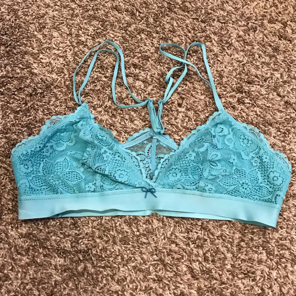 SOLD Aerie Turquoise Lace Bralette Size Medium